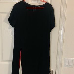 Black dress with peek a boo color
